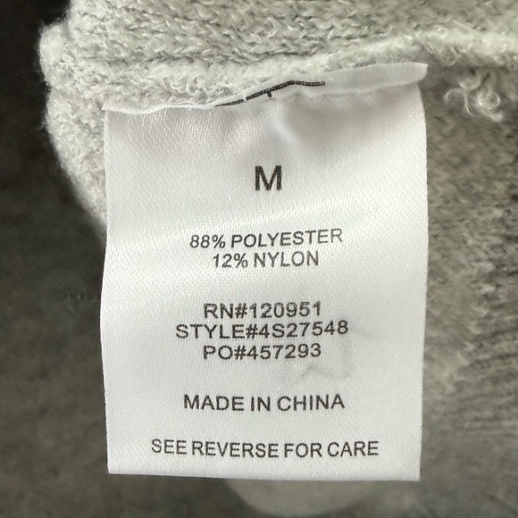 NWT Hippie Rose Gray White Good Vibes Sweater! Medium! NEW! - Picture 4 of 9